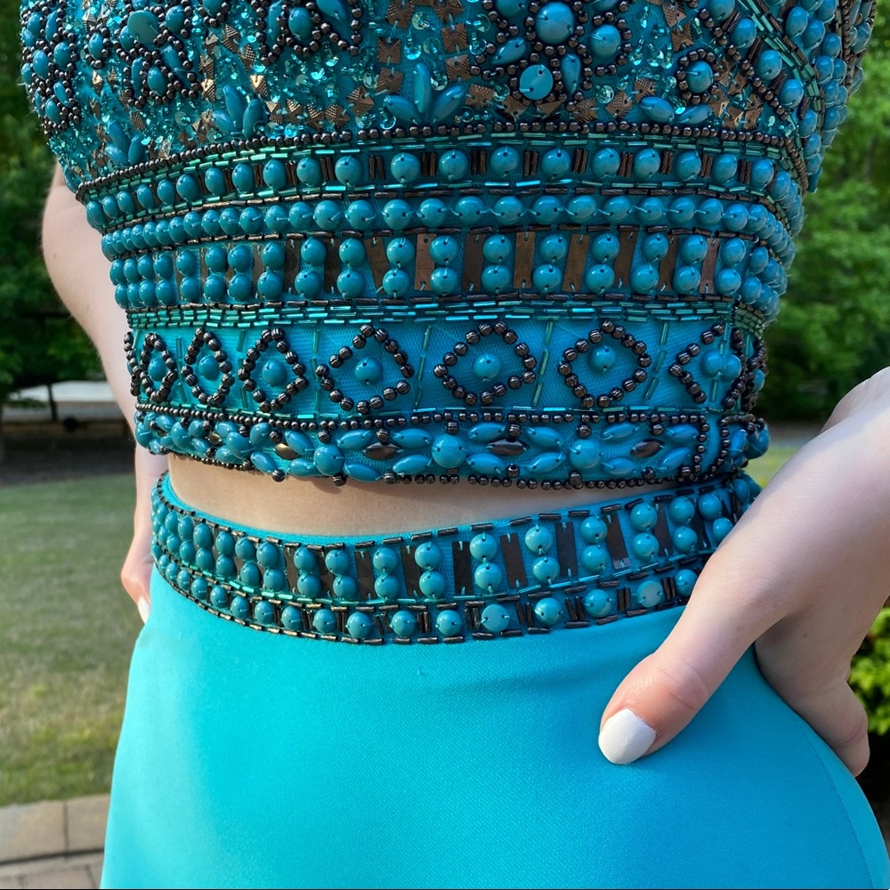 Angela and Allison gown